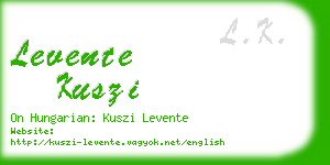 levente kuszi business card